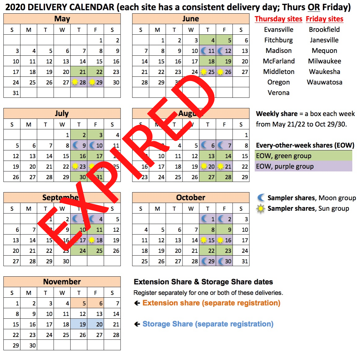 2020 CSA Schedules - Tipi Produce